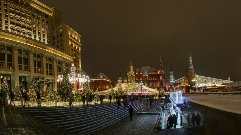 Новогодняя Москва Манежная площадь