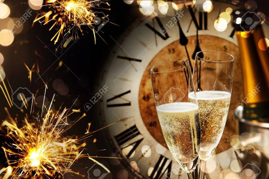 Новый год бенгальские огни шампанское