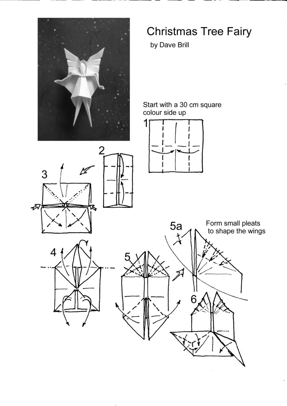 Оригами Фея схема