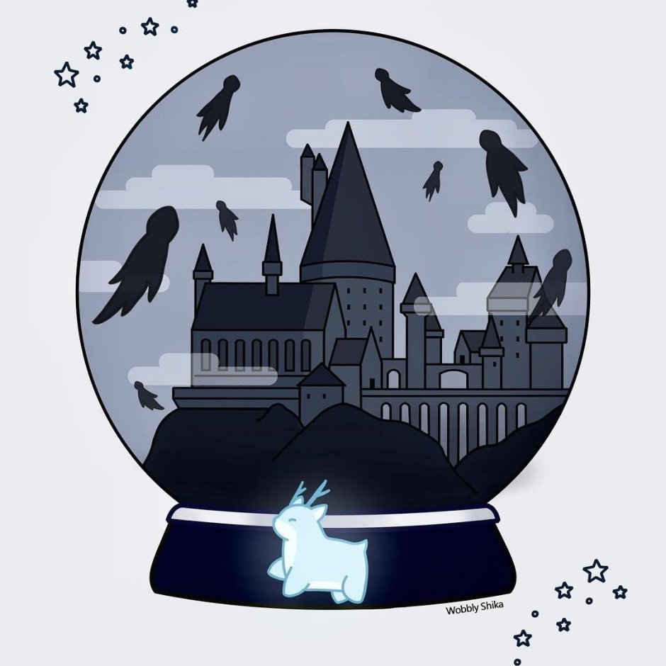 Гарри Поттер снежные шары арт