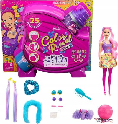 Кукла barbie mattel набор color reveal neon