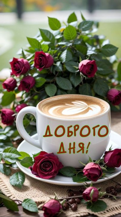 Доброе утро Розочка и кофе