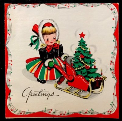 Vintage Christmas Party Cards