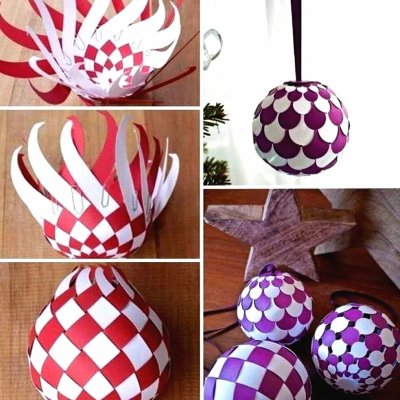 Объёмная Новогодняя игрушка из бумаги своими руками пошагово