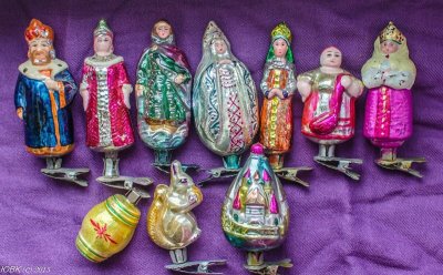 Набор елочных игрушек СССР сказка о царе Салтане