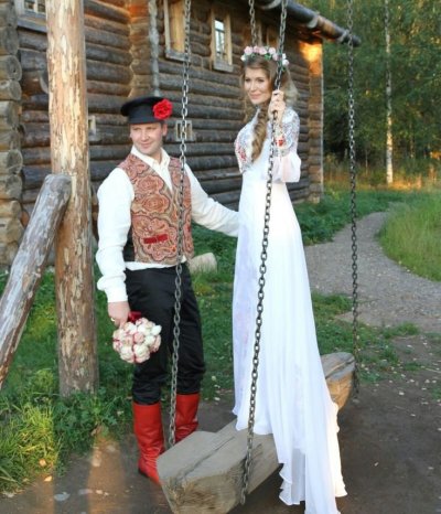 Свадебные Наряды жениха и невесты на Руси в старину