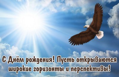 Поздравление с днём рождения мужчине с орлом