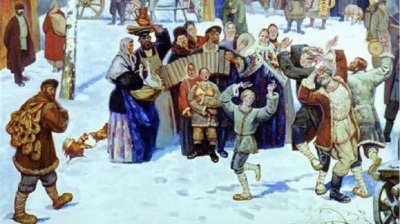 Скоморохи на Ярмарке на Руси