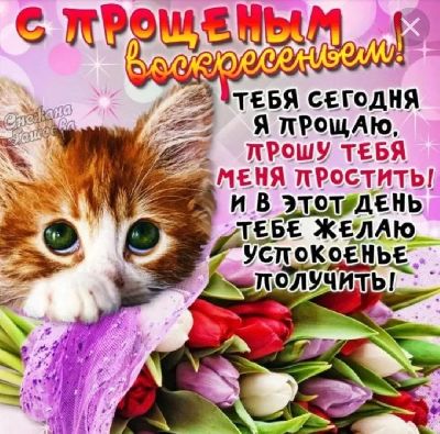 Открытки с прощённым воскресеньем