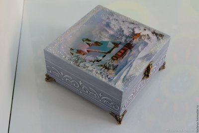 Декупаж деревянной шкатулки