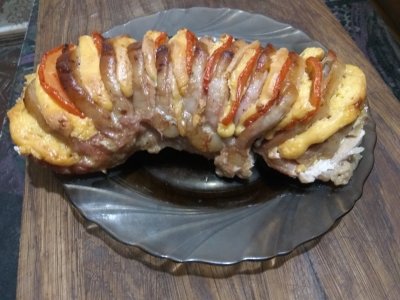 Гармошка из свинины в духовке в фольге