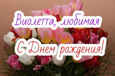 С днём рождения Виолетта открытки