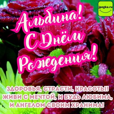 Поздравления с днём рождения Альбине