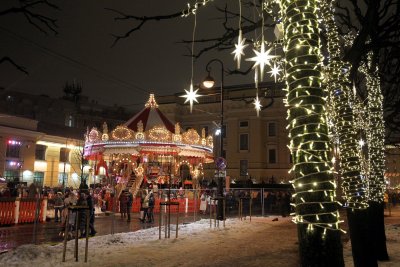 Манежная площадь СПБ ярмарка Новогодняя