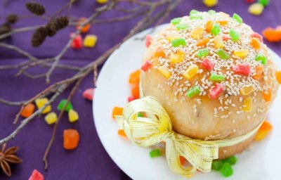 Кулич Пасхальный с цукатами