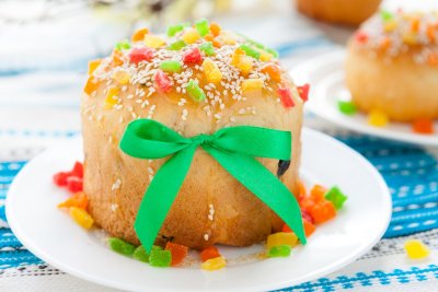 Кулич с апельсиновой цедрой