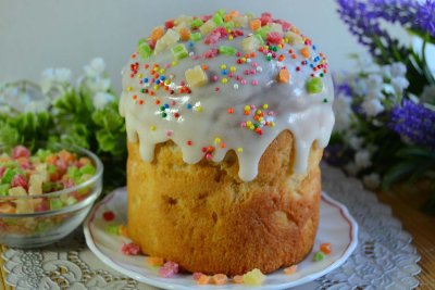 Пасхальный кулич на сухих дрожжах