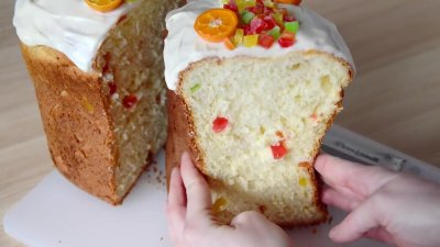 Кулич творожный бездрожжевой
