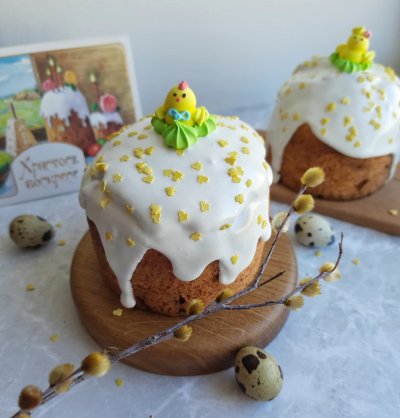 Творожный кулич с цукатами