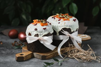 Красивое украшение куличей