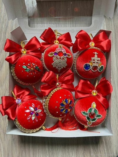 Бархатные шары ручной работы