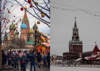 Прогулка на красной площади в Москве