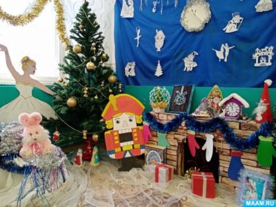 Оформить группу в детском саду к новому году в стиле сказки Щелкунчик