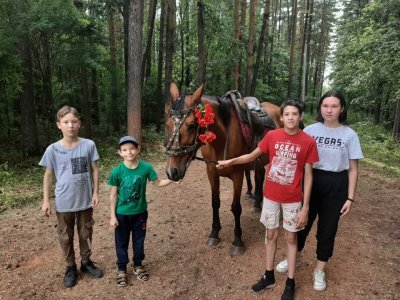Волонтеры в Сосновом Бору прогулка