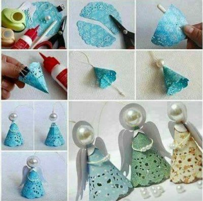 Новогодние игрушки из тряпочек