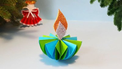 Свечка из бумаги своими руками