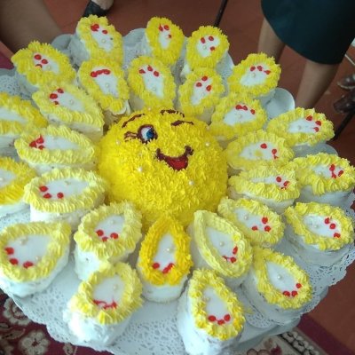 Торт солнышко с лучиками
