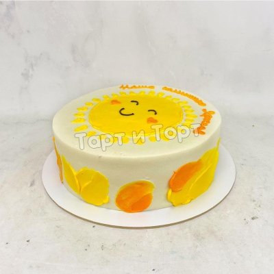 Солнышко картинка на торт