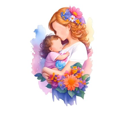 С днем матери акварель