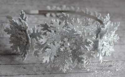 Корона снежинки из фоамирана