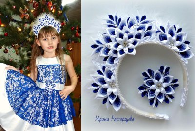 Новогодняя корона снежинки