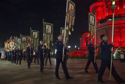 Храм Вооруженных сил РФ пасхальное богослужение