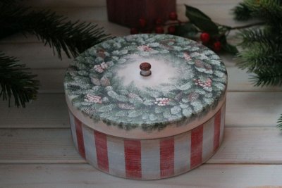 Новогодний декор шкатулок