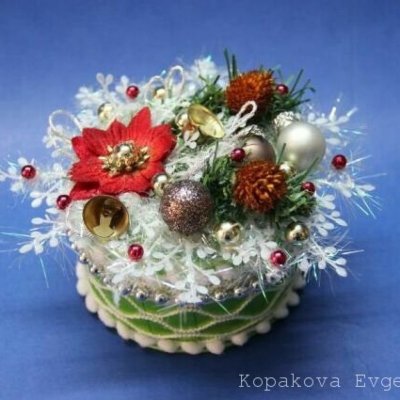Поделка шкатулка новогодняя