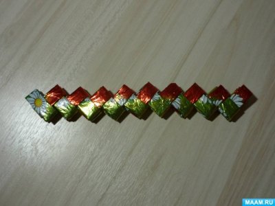 Плетение из конфетных фантиков