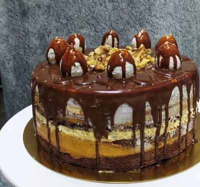 Торт мишка классический с вареной сгущенкой