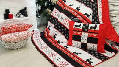 Красивый новогодний плед