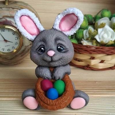 Кролик из полимерной глины