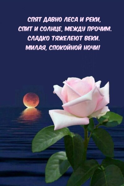 Спокойной ночи картинки женщине любимой