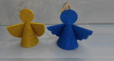 Новогодние ангелочки из фоамирана