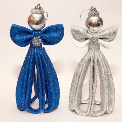 Новогодние игрушки из фоамирана глиттерного