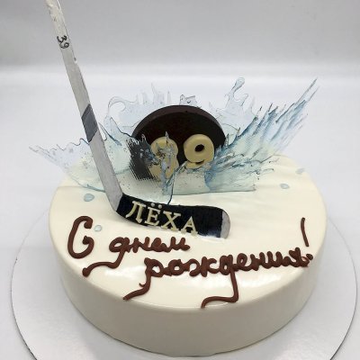 Декор торта хоккеисту