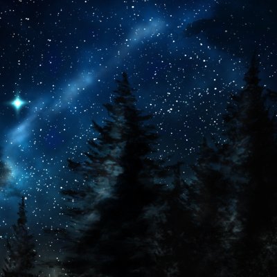 Новогоднее звездное небо